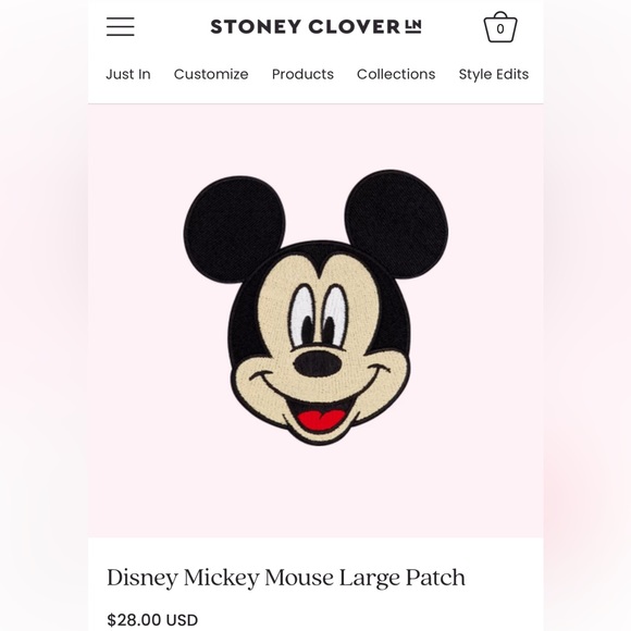 Stoney Clover Lane. classic tote bag. Ruby ❤️ with a large Mickey patch. - Picture 10 of 11